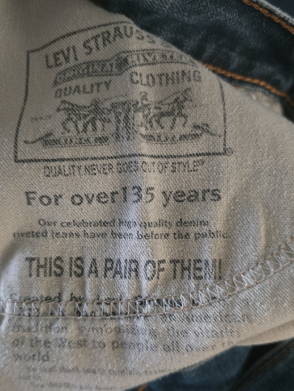 Upcycled Vintage Levi's 505 Patchwork Jeans, Size 38 - Picture 4 of 7